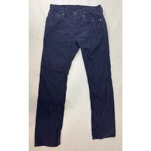 Gap Men's 1969 Corduroy Pants Jeans Retro Style Navy Blue Slim Straight 30 * 30